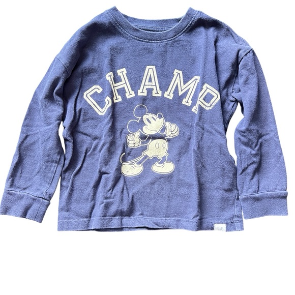 GAP Other - Gap x Disney Baby Mickey Mouse Navy Blue Long Sleeve Graphic T-Shirt Size 4